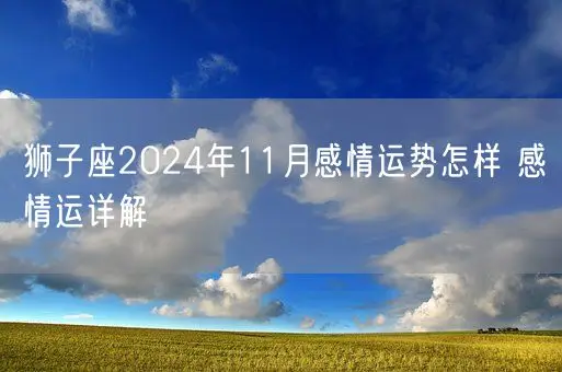 狮子座2o21年运势_狮子座运势2024年运势_2024星座运势狮子座女