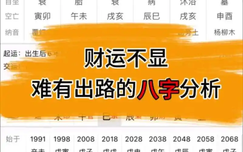 八字测事业与财运的差别