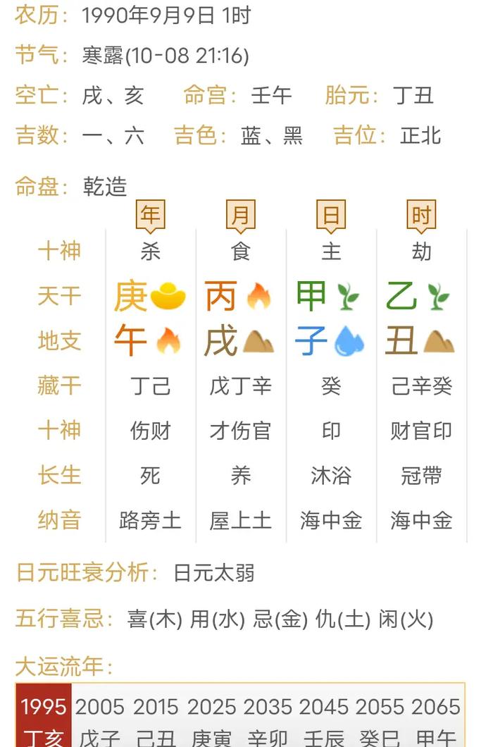 八字十神测算免费_八字算命免费分析十神_八字算命中的十神推算实例