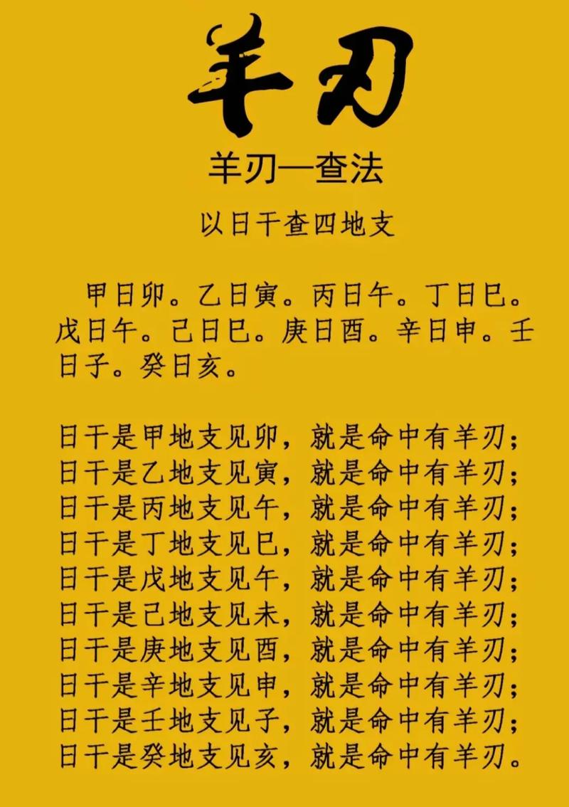 八字中何为羊刃_八字羊刃为桃花_八字羊刃为喜