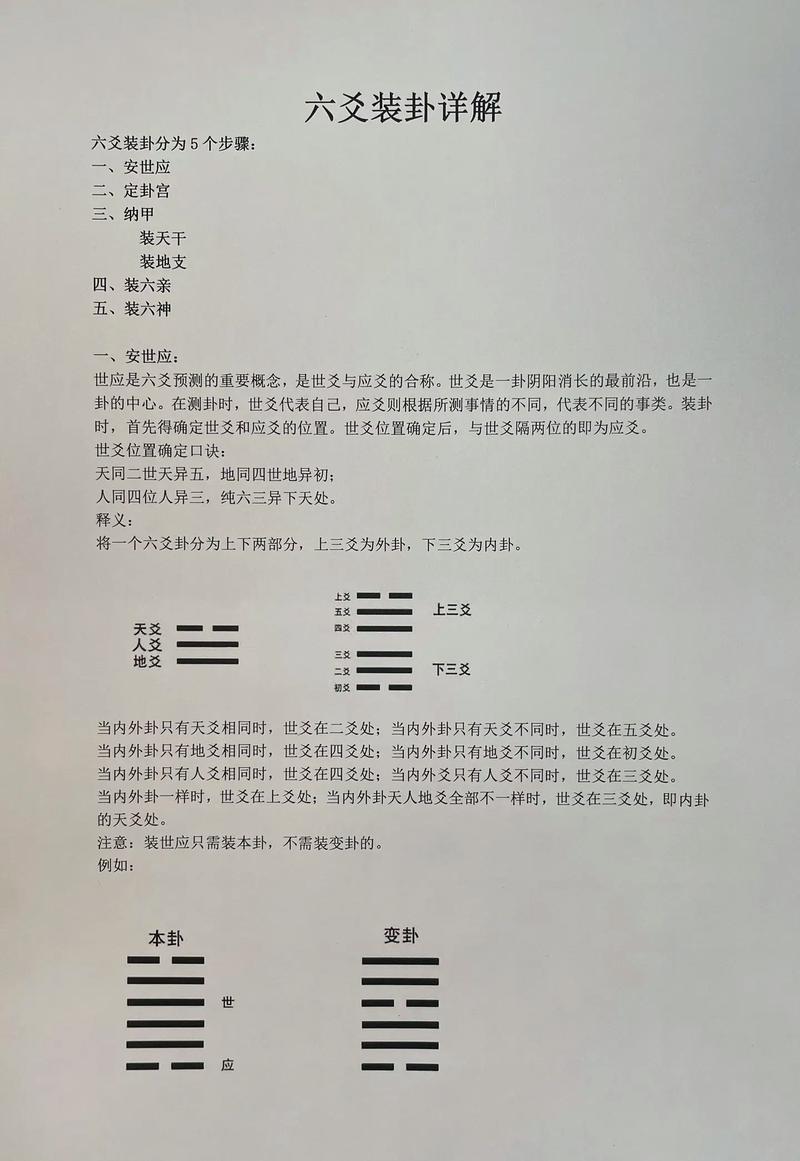 六爻占卜方法_六爻占卜法教程_占卜六爻方法详解