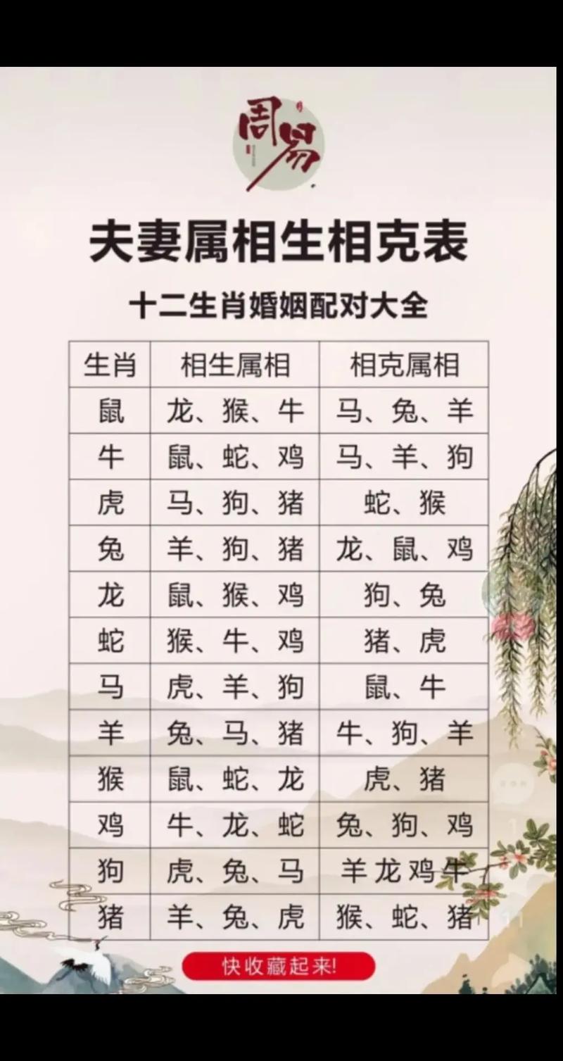 属相婚配相生相克表_属相生肖婚配表大全_生肖婚配 属相相克查询