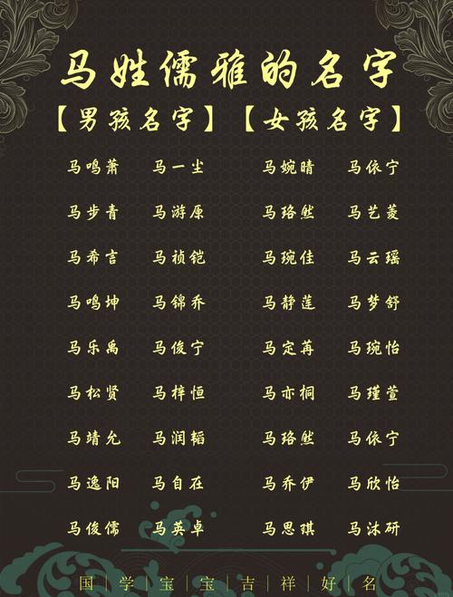 马姓取名字大全男孩 好听大方的名字解析