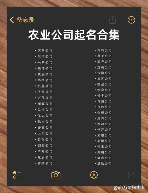 起名农业企业有哪些_起名农业企业名称_农业企业起名