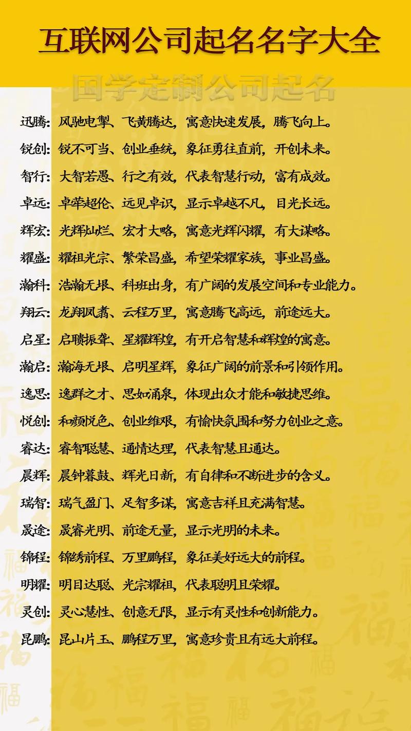互联网公司起名风水禁忌_校园网站起名_风水命理公司命名