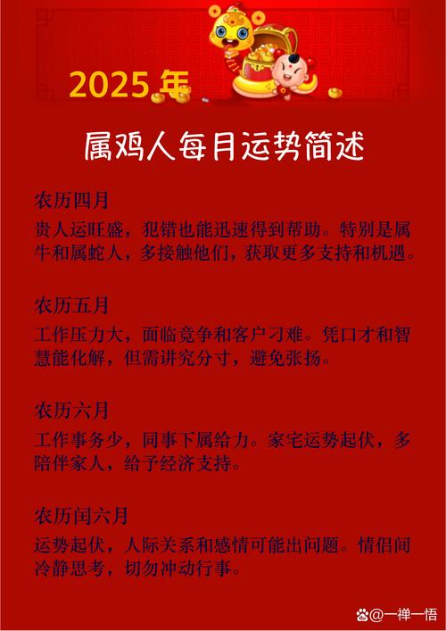 生肖鸡2025年运势及运程
