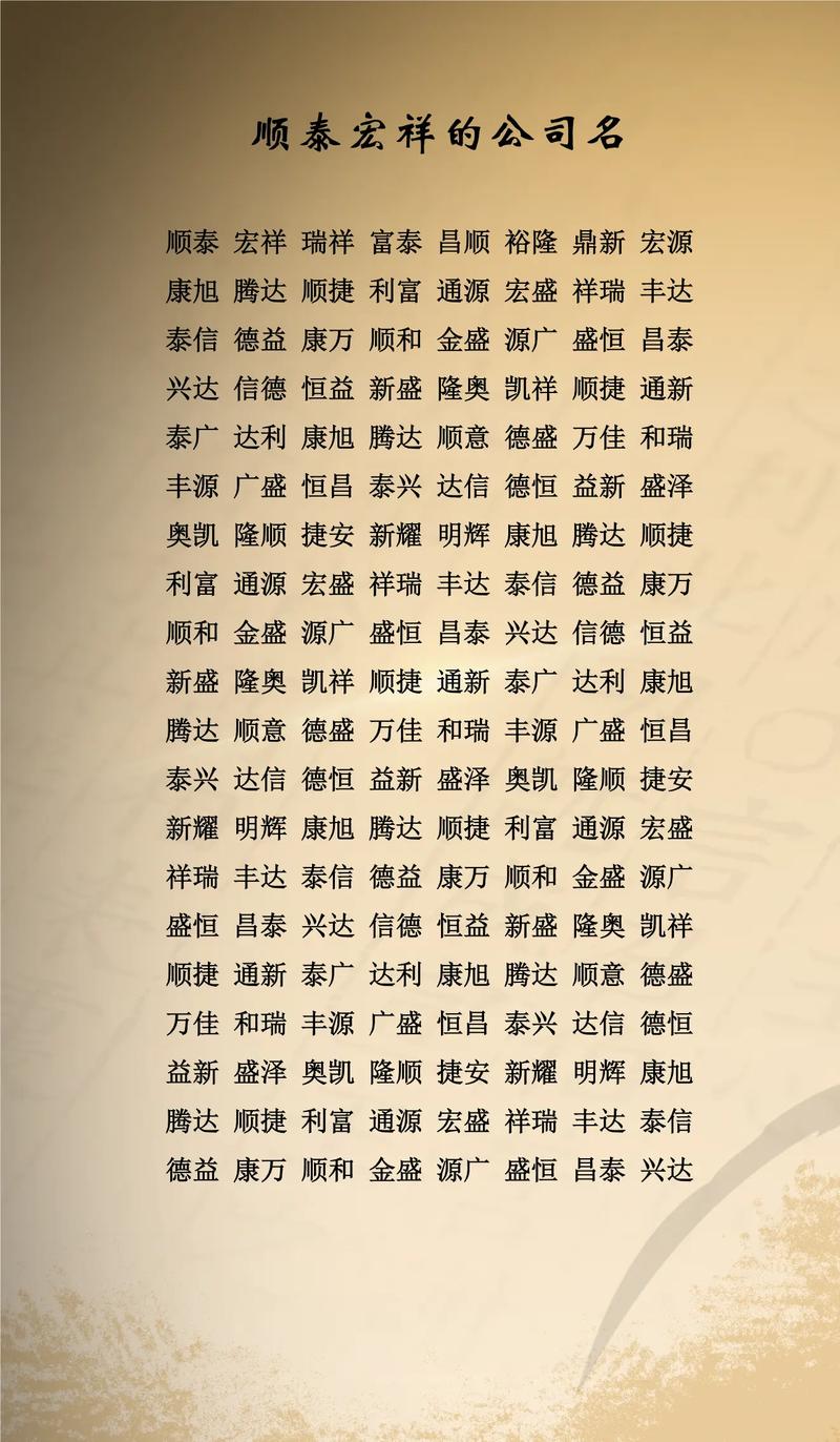 寓意吉利的企业名字_高端大气食品起名大全_祥瑞之气的公司名字