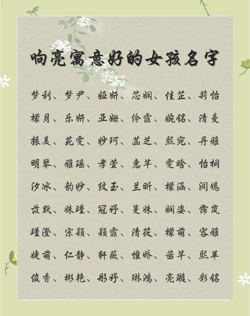 在线起名解释含义_女孩名字寓意美好_最新女孩起名简单寓意好的女孩名字