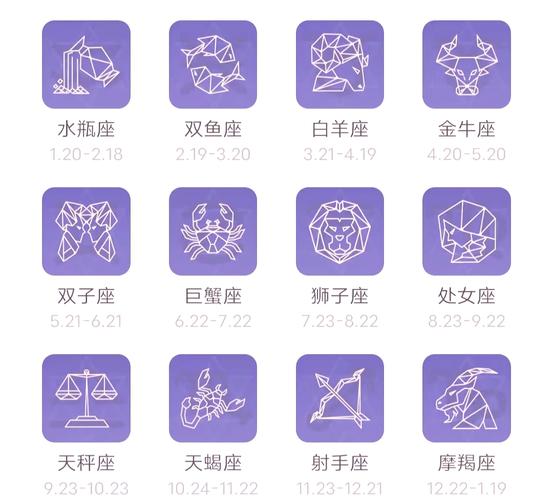 星座月份表_星座月份对应表_十二星座时间节点