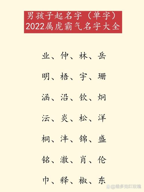 2022属虎男宝宝取名宜用山木林之字_2022属虎男宝宝取名宜用王君令大之字_虎男宝宝起名大全