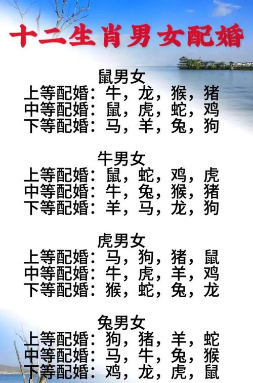 情侣生辰八字算命配对免费_十二生肖相配表_属相婚配最佳组合