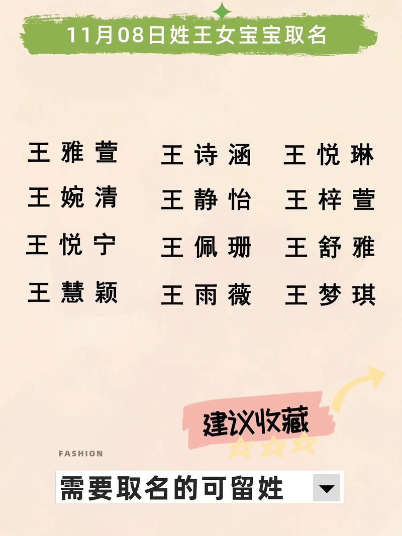 王姓女孩起名_适合王姓女孩的100分好名字_王姓女宝宝好听名字