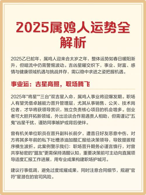 属鸡2025年运势_属鸡2025年运势分析_郑博士2026年生肖运程