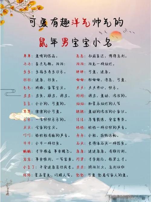 男宝女宝分属定制古风小名_12生肖古风小名合辑_猴年景字男孩起名
