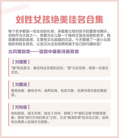 刘姓女孩好听名字推荐_2026刘姓女孩满分起名_刘姓女孩取名打分最高