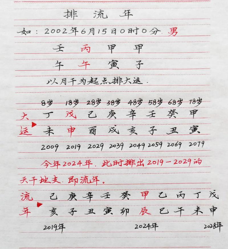 八字详批流年大运_流年排运方法_八字大运排法