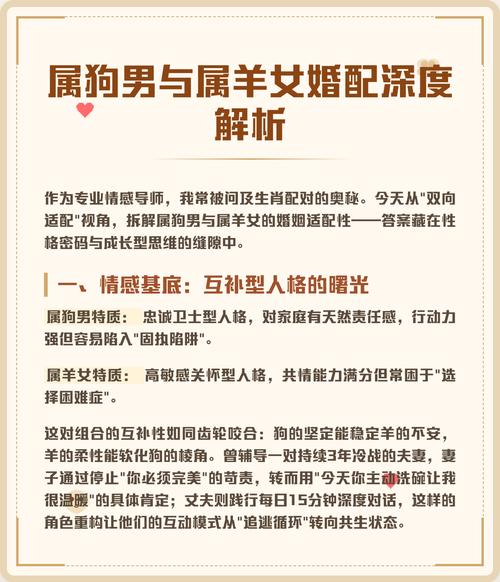 大揭秘:女羊男狗生肖配对姻缘(详解)