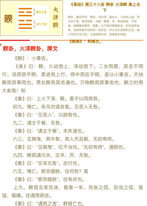 火泽睽卦财运不畅通韬光养晦_火泽睽卦交易双方矛盾意见不统一_六爻测算财运的分析