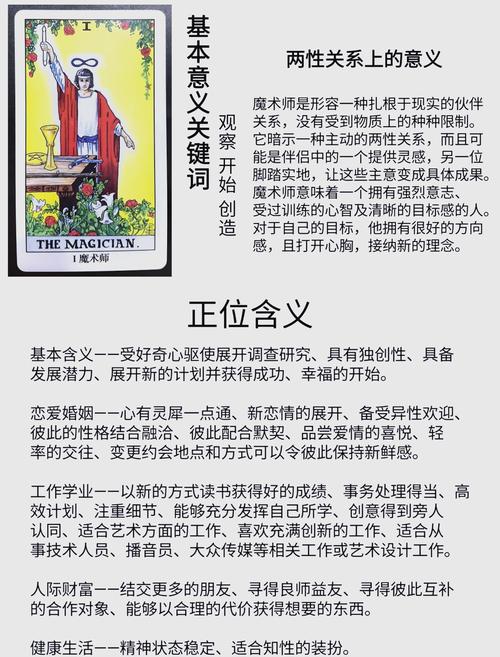 技巧:塔罗牌1-78张详解魔术师 (The Magician)正位