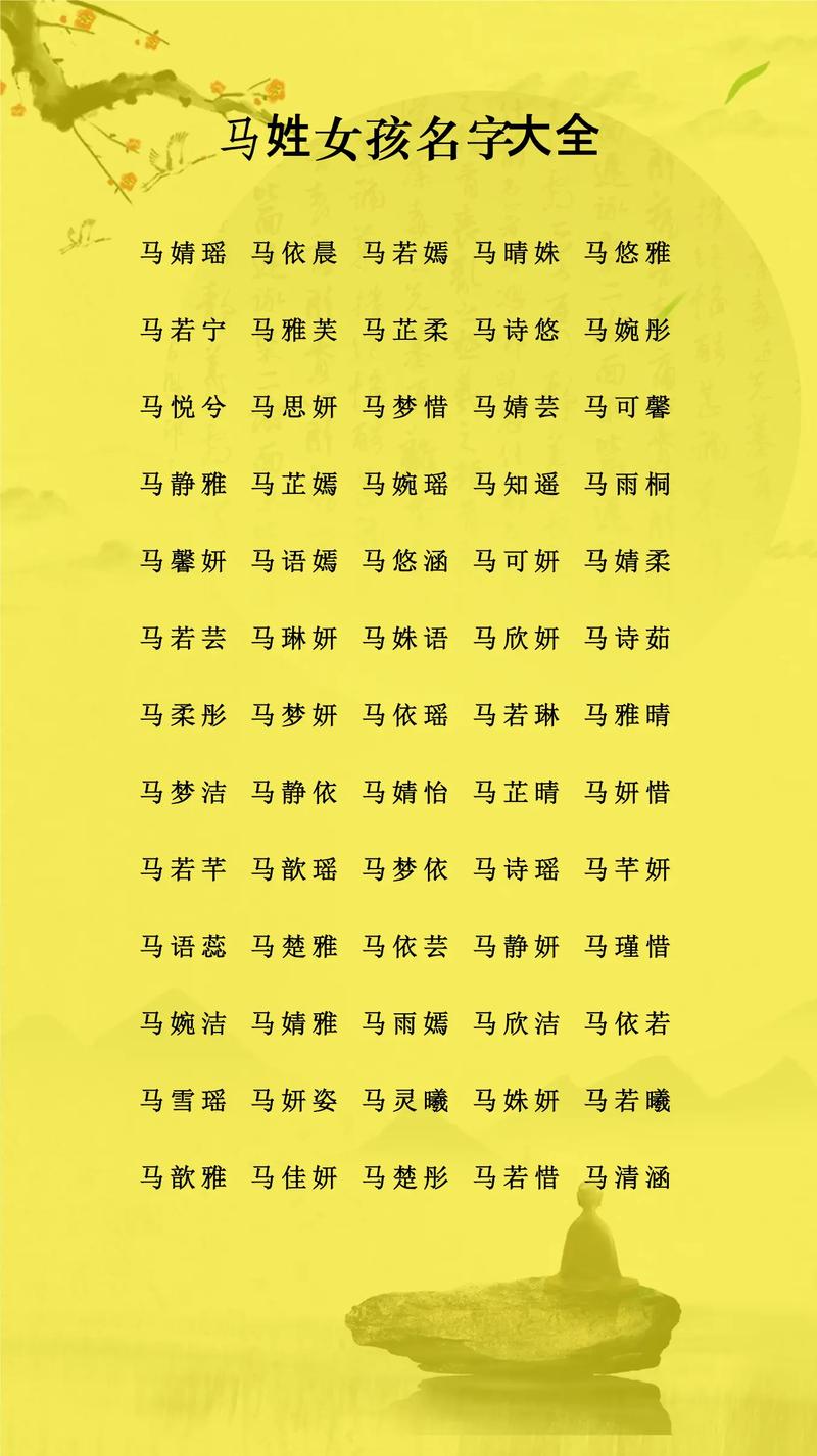 背后的故事:女孩取名马姓有内涵