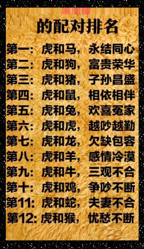 生肖属相配对姻缘查询_74年属虎女姻缘配对_74年属虎女适合的属相