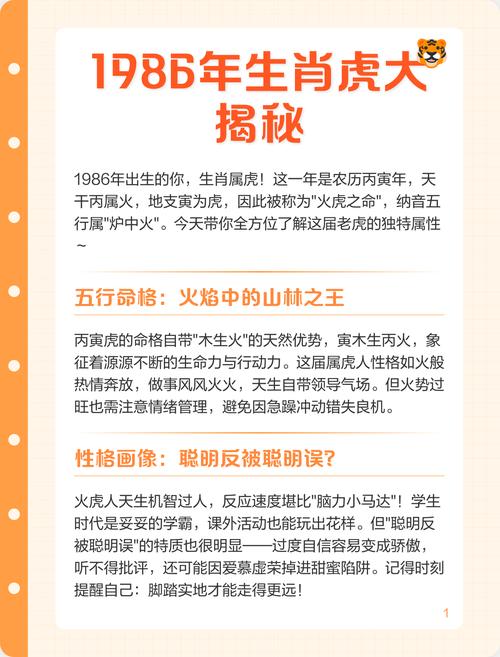 1986年属虎人生肖分析_1986属相是什么生肖_1986年属虎性格特点