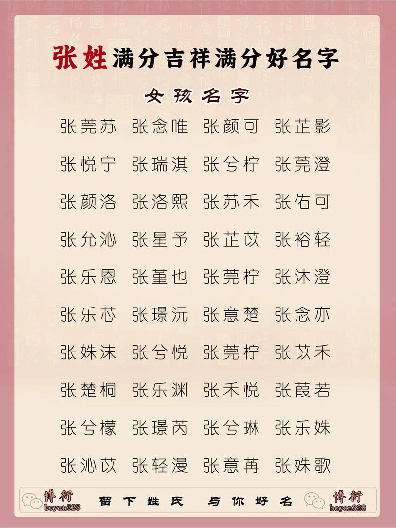 张姓女宝宝起名笔画_张姓女孩纯洁好听名字_张姓女孩纯洁寓意名字