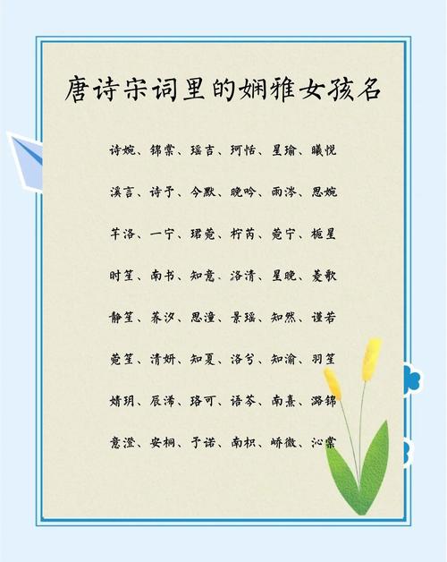 诗词起名_诗意绵绵韵律优雅_优美诗词 起名