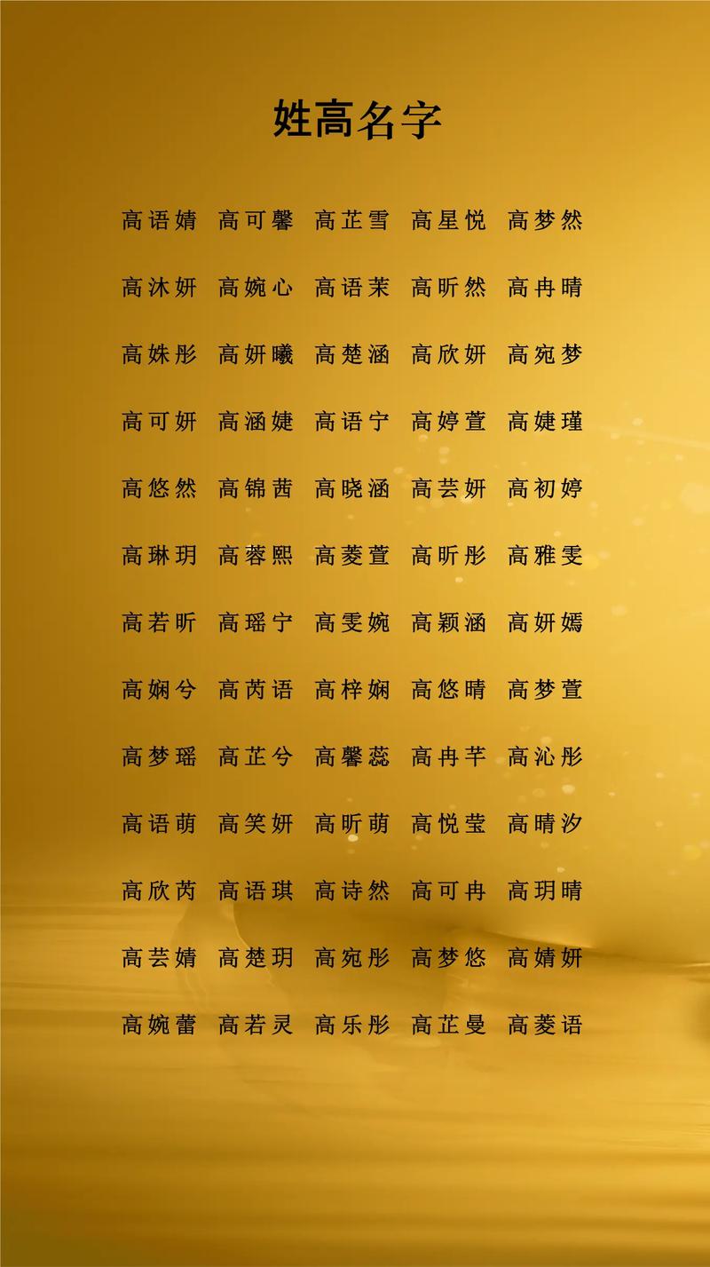 高姓女孩100分好名字推荐_给孩子起名字好记好听寓意优良_高姓女孩起名洋气的