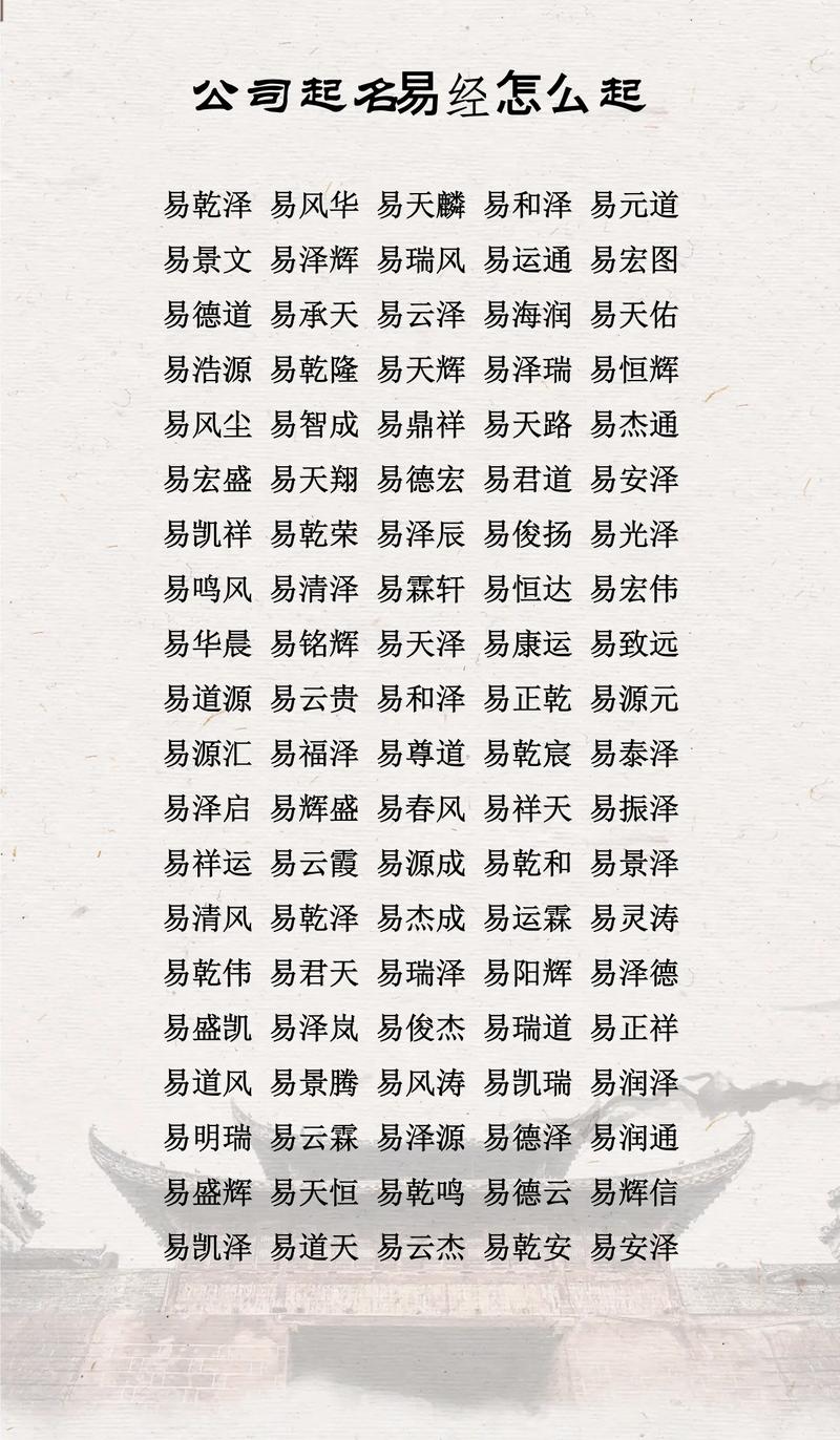 易经风水起名_周易起名公司名称_公司免费起名 周易