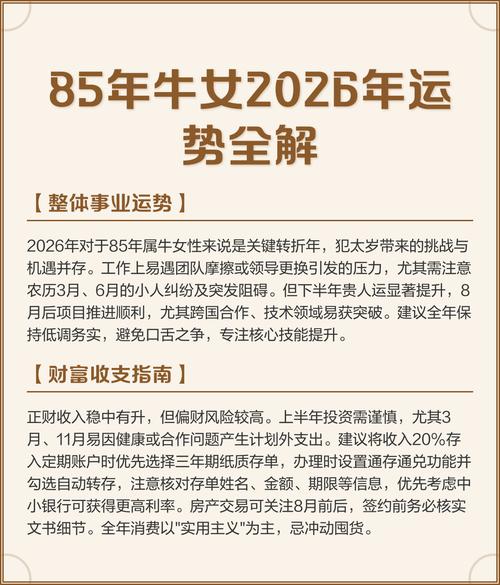 乙丑牛人丙午年流年命理分析 _2026财运测算_1985乙丑牛人2026丙午害太岁运势