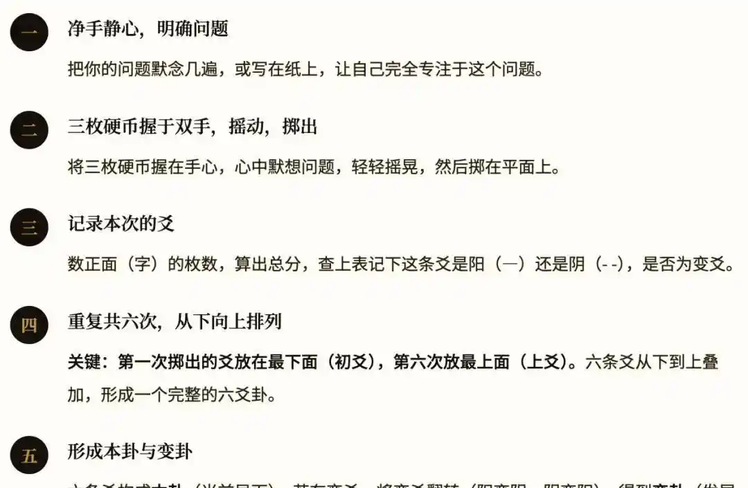 三枚硬币起卦法_易经占卜工具_易经占卜入门