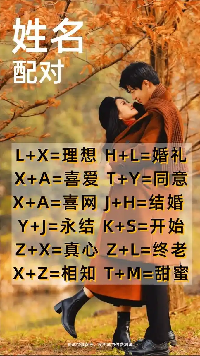 姓名匹配，探求两人是否相配